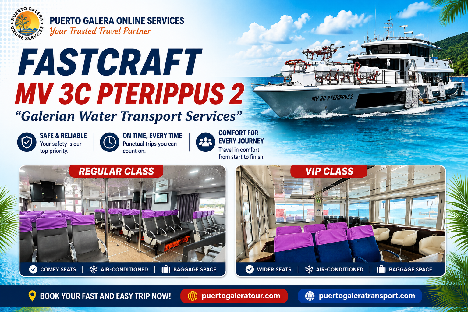 Galerian Fastcraft passenger seating accommodation