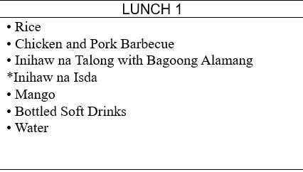 PACK LUNCH MENU 1